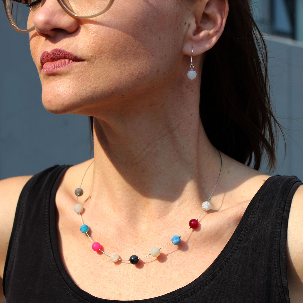 Kette mit Achat Perlen – Farbwahl